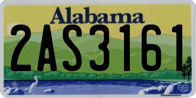 AL license plate 2AS3161
