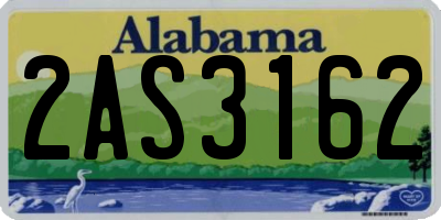 AL license plate 2AS3162