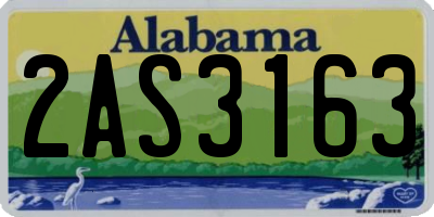 AL license plate 2AS3163