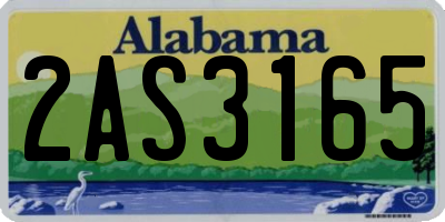 AL license plate 2AS3165