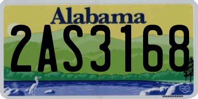 AL license plate 2AS3168