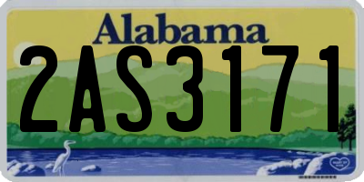 AL license plate 2AS3171