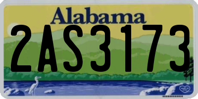 AL license plate 2AS3173