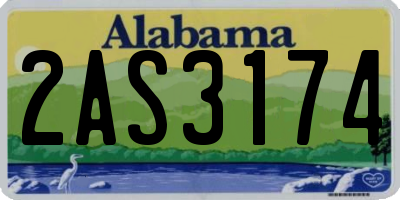 AL license plate 2AS3174