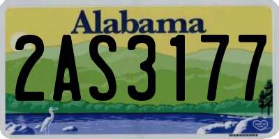 AL license plate 2AS3177