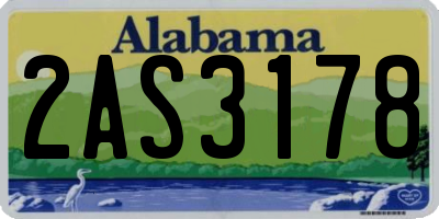 AL license plate 2AS3178