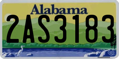 AL license plate 2AS3183