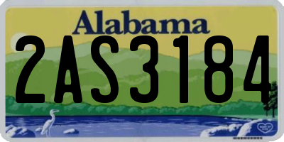 AL license plate 2AS3184