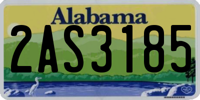 AL license plate 2AS3185
