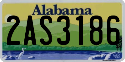 AL license plate 2AS3186
