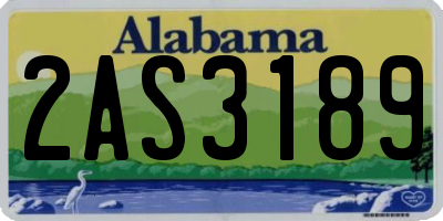 AL license plate 2AS3189