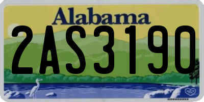 AL license plate 2AS3190