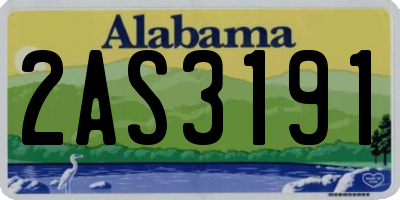 AL license plate 2AS3191