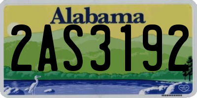 AL license plate 2AS3192