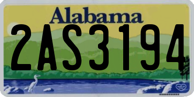 AL license plate 2AS3194