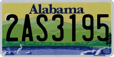 AL license plate 2AS3195