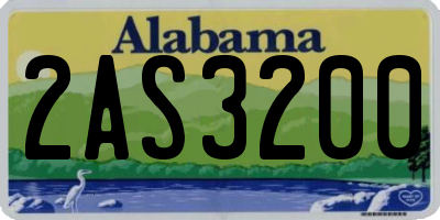 AL license plate 2AS3200