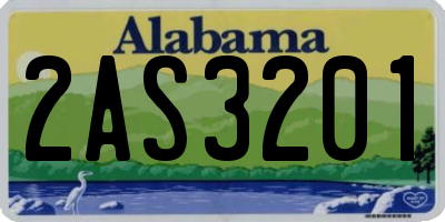 AL license plate 2AS3201