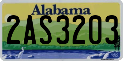 AL license plate 2AS3203