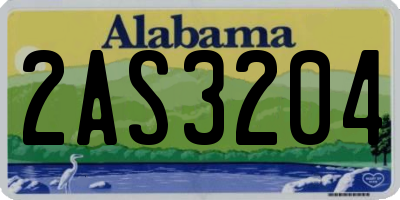 AL license plate 2AS3204