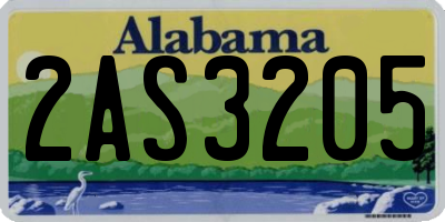 AL license plate 2AS3205