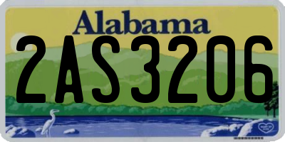 AL license plate 2AS3206