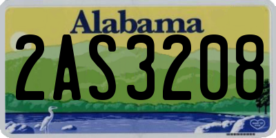 AL license plate 2AS3208