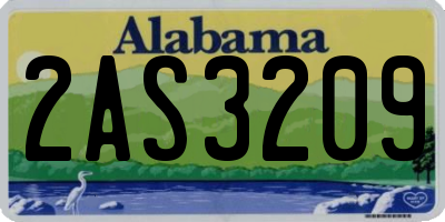 AL license plate 2AS3209