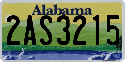 AL license plate 2AS3215