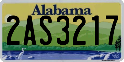 AL license plate 2AS3217