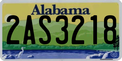 AL license plate 2AS3218