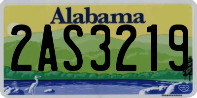 AL license plate 2AS3219