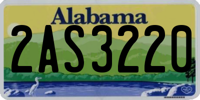 AL license plate 2AS3220