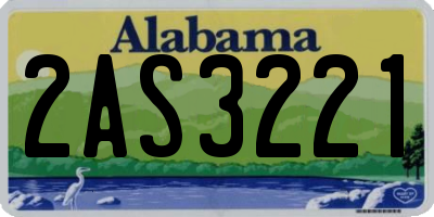AL license plate 2AS3221