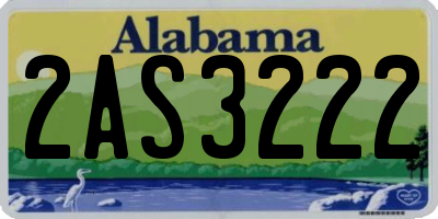 AL license plate 2AS3222
