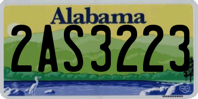 AL license plate 2AS3223