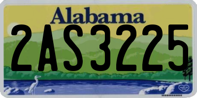 AL license plate 2AS3225