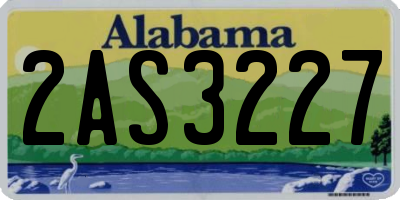 AL license plate 2AS3227