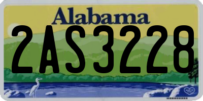 AL license plate 2AS3228