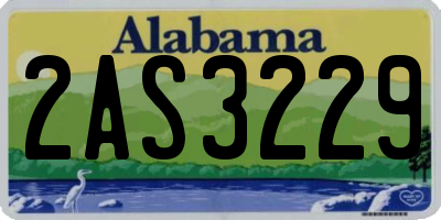 AL license plate 2AS3229