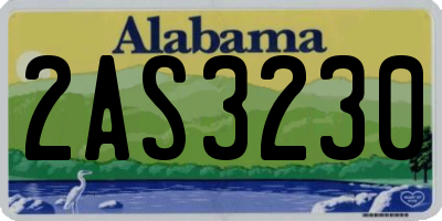 AL license plate 2AS3230
