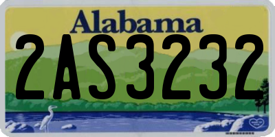 AL license plate 2AS3232