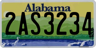 AL license plate 2AS3234