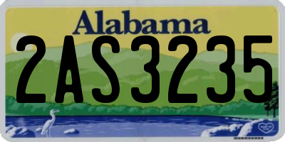 AL license plate 2AS3235