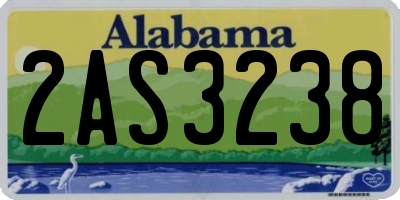 AL license plate 2AS3238