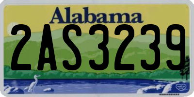 AL license plate 2AS3239