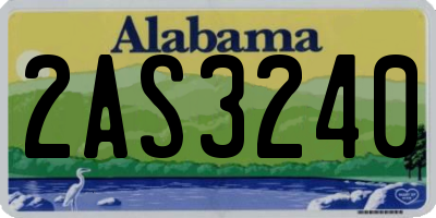 AL license plate 2AS3240