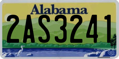 AL license plate 2AS3241