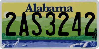 AL license plate 2AS3242