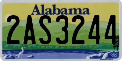 AL license plate 2AS3244